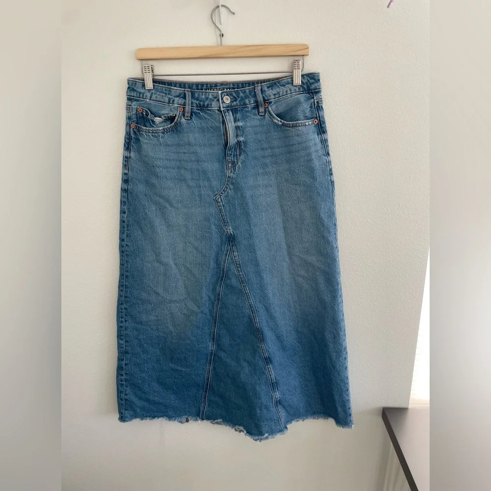 NWOT American Eagle 100% Cotton Low Rise Maxi Skirt Size 6 - Picture 3 of 10